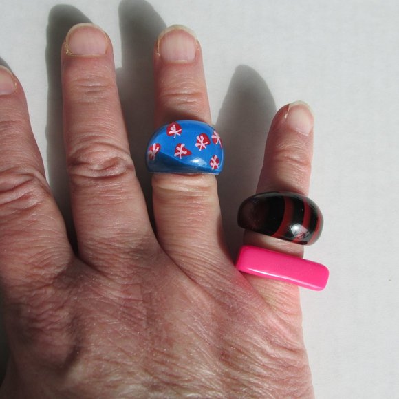 Collection Lot Bundle 14 Costume Jewelry Rings Size 6-6.75 - Picture 12 of 14